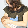 Image of Top D'allaitement Coton Plumetis - Col Claudine - GlamForMum - Made In France