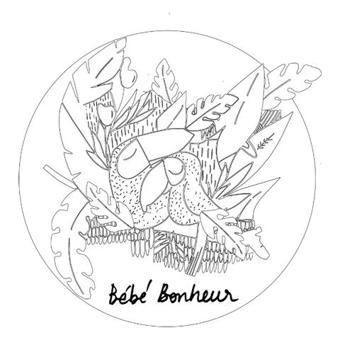 Collection BellyBulle - Body - Bébé Bonheur - Noir & Blanc